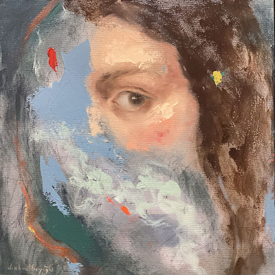 Derya Ahmetbeyoğlu imzalı tablo — Yağlı Boya, 25×25 cm, 3.000 TL müzayede satışı