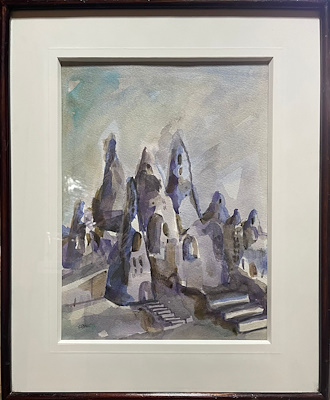 Vural Yurdakul imzalı tablo — Sulu Boya, 34×26 cm, 2.000 TL müzayede satışı