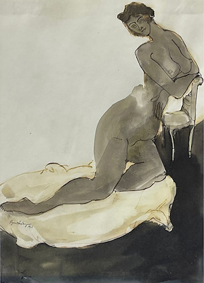 Aynur Zilkaya imzalı tablo — Sulu Boya, 22×31 cm, 2.500 TL müzayede satışı