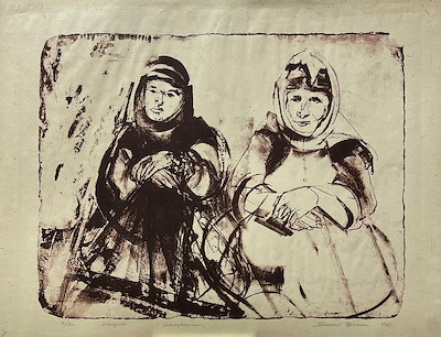 Basri Erdem imzalı tablo — Litografi, 46×60 cm, 4.000 TL müzayede satışı