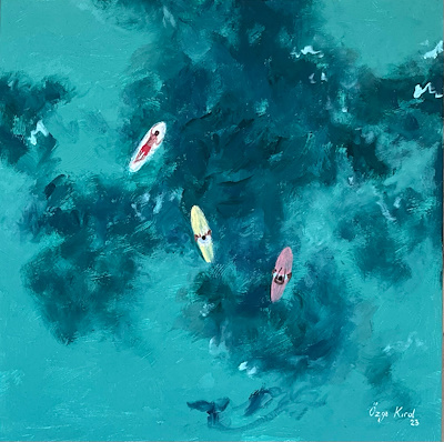 Özge Kıral imzalı tablo — Akrilik Boya, 30×30 cm, 6.000 TL müzayede satışı