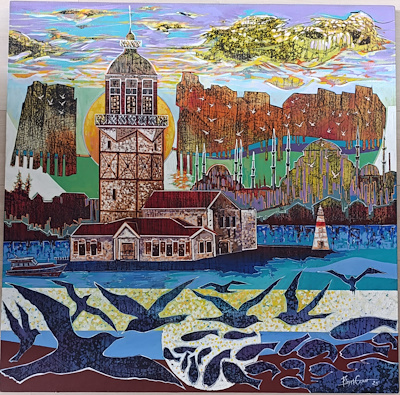 Basri Cesur imzalı tablo — Akrilik Boya, 100×100 cm, 10.000 TL müzayede satışı