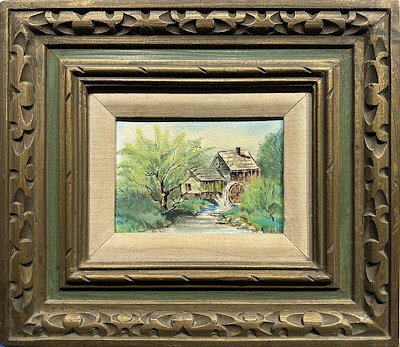 Cele imzalı tablo — Yağlı Boya, 18×13 cm, 1.500 TL müzayede satışı