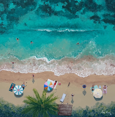 Özge Kıral imzalı tablo — Akrilik Boya, 40×40 cm, 16.000 TL müzayede satışı