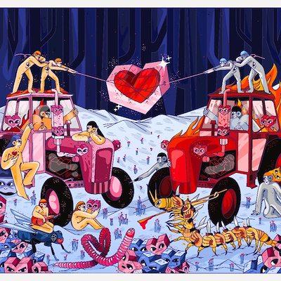 Dilara Akbal imzalı tablo — 40×50 cm, 6.500 TL müzayede satışı