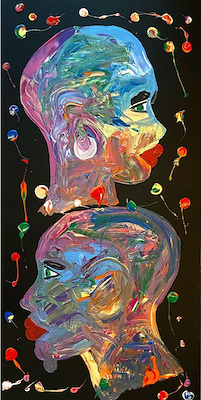 Ecem Dönmez imzalı tablo — Akrilik Boya, 50×100 cm, 4.000 TL müzayede satışı