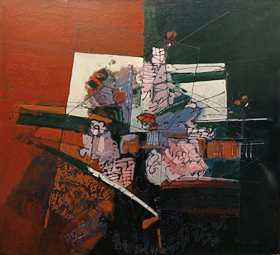 Hasan Pekmezci imzalı tablo — Yağlı Boya, 109×120 cm, 50.000 TL müzayede satışı
