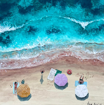 Özge Kıral imzalı tablo — Akrilik Boya, 20×20 cm, 4.750 TL müzayede satışı