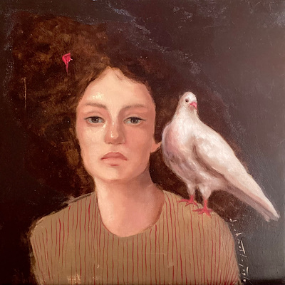 Derya Ahmetbeyoğlu imzalı tablo — Yağlı Boya, 40×40 cm, 6.000 TL müzayede satışı