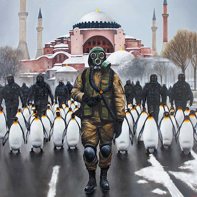 Simge Demirel imzalı tablo — Yağlı Boya, 100×100 cm, 25.000 TL müzayede satışı