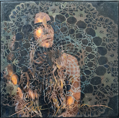 Esra Yıldırım imzalı tablo — Akrilik Boya, 25×25 cm, 6.000 TL müzayede satışı