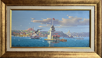Zekeriya Malkoç imzalı tablo — Yağlı Boya, 24×49 cm, 4.500 TL müzayede satışı