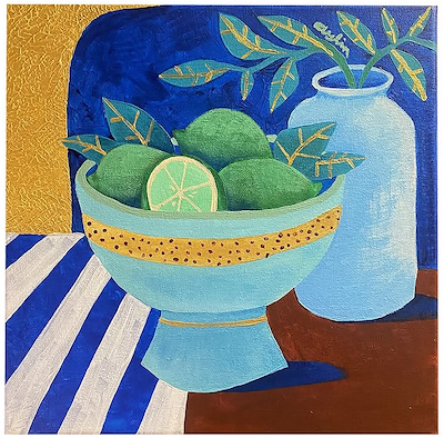 Aylin Demir imzalı tablo — Akrilik Boya, 30×30 cm, 5.000 TL müzayede satışı