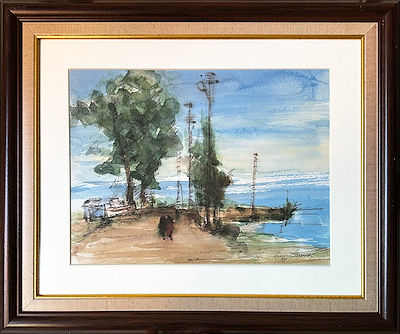Hüseyin Sönmez imzalı tablo — Sulu Boya, 30×23 cm, 2.500 TL müzayede satışı