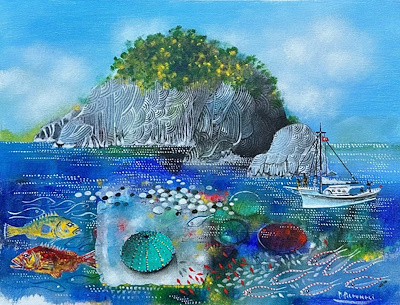 Mustafa Pilevneli-Mavi Yolculuk, Tuval Üzeri Yağlı Boya, 30 x 40