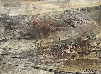 Habib Gerez imzalı tablo — Yağlı Boya, 18×24 cm, 15.000 TL müzayede satışı