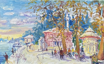 Ahmet Fazıl Aksoy imzalı tablo — Yağlı Boya, 31×50 cm, 43.000 TL müzayede satışı
