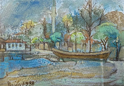 Naile Akıncı imzalı tablo — Yağlı Boya, 17×23 cm, 122.500 TL müzayede satışı