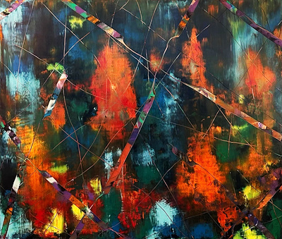 Ahmet Oran imzalı tablo — Yağlı Boya, 190×220 cm, 570.000 TL müzayede satışı