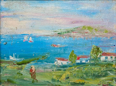 Habib Gerez imzalı tablo — Yağlı Boya, 18×24 cm, 15.000 TL müzayede satışı