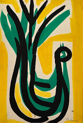 Bedri Rahmi Eyüboğlu imzalı tablo — Guaj, 37×24 cm, 235.000 TL müzayede satışı