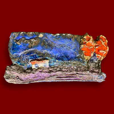 Jale Yılmabaşar imzalı tablo — 21×40 cm, 60.000 TL müzayede satışı