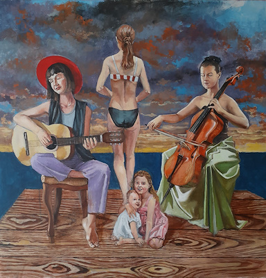 Suat Ali Karataş imzalı tablo — Yağlı Boya, 100×100 cm, 23.500 TL müzayede satışı