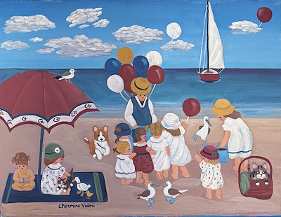 Chermine Vidori imzalı tablo — Yağlı Boya, 30×40 cm, 18.000 TL müzayede satışı
