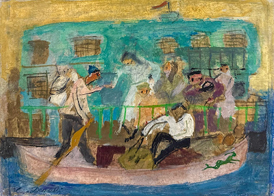 Cevat Dereli imzalı tablo — Yağlı Boya, 15.5×22 cm, 130.000 TL müzayede satışı