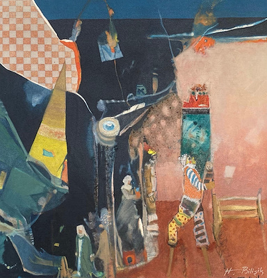 Hüseyin Bilişik imzalı tablo — Yağlı Boya, 70×70 cm, 117.500 TL müzayede satışı