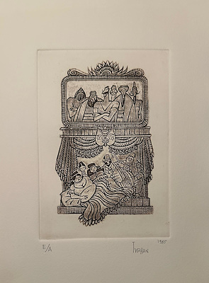 Turhan Selçuk imzalı tablo — Gravür, 35×27 cm, 17.000 TL müzayede satışı