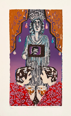 Gülsün Karamustafa imzalı tablo — Serigrafi, 70×43 cm, 36.000 TL müzayede satışı