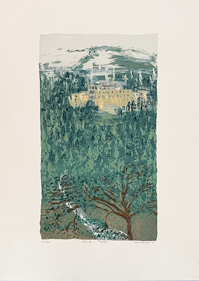 Gül Derman imzalı tablo — Serigrafi, 70×50 cm, 10.000 TL müzayede satışı