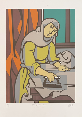 Nurullah Berk imzalı tablo — Serigrafi, 70×50 cm, 51.000 TL müzayede satışı
