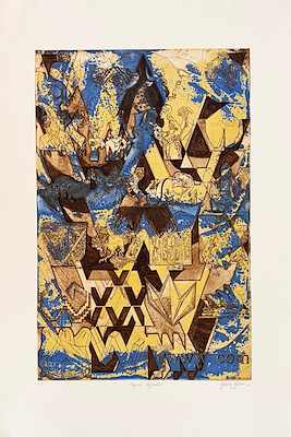 Gündüz Gölönü imzalı tablo — Gravür, 78×53 cm, 5.000 TL müzayede satışı