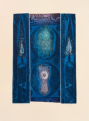 Güngör İblikçi imzalı tablo — Gravür, 78×53 cm, 5.000 TL müzayede satışı