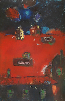 İhsan Cemal imzalı tablo — Yağlı Boya, 49×32 cm, 350.000 TL müzayede satışı