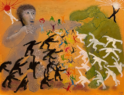 Hanefi Yeter imzalı tablo — Yağlı Boya, 110×150 cm, 500.000 TL müzayede satışı