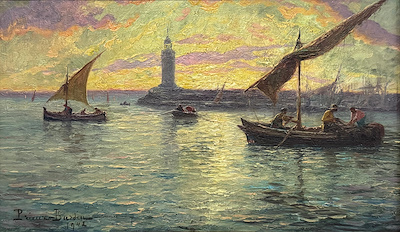 François Leon imzalı tablo — Yağlı Boya, 24×42 cm, 325.000 TL müzayede satışı