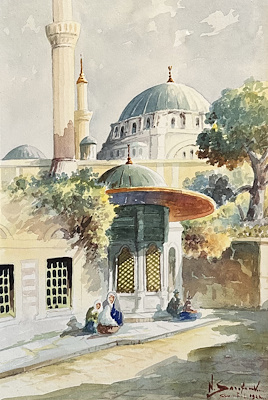 Nicolai Saraphanoff imzalı tablo — Karışık Teknik, 41×29 cm, 21.000 TL müzayede satışı