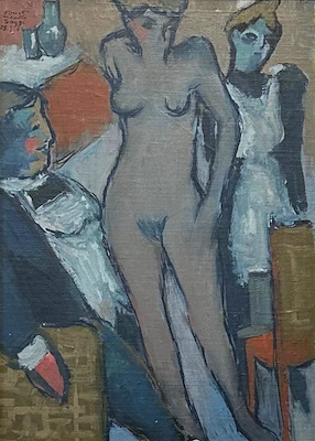 Fikret Mualla imzalı tablo — Yağlı Boya, 35×24 cm, 1.135.000 TL müzayede satışı