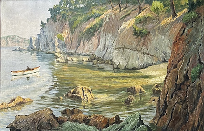 Cevat Erkul Burgazada imzalı tablo — Yağlı Boya, 50×77 cm, 295.000 TL müzayede satışı