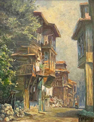 Kamil Aslanger imzalı tablo — Yağlı Boya, 50×40 cm, 35.000 TL müzayede satışı