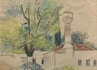 Eren Eyüboğlu imzalı tablo — Karışık Teknik, 30×40 cm, 150.000 TL müzayede satışı