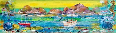 Mustafa Pilevneli imzalı tablo — Yağlı Boya, 25×85 cm, 415.000 TL müzayede satışı