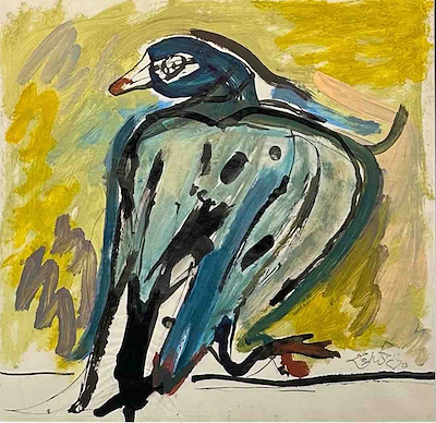 Zeki Faik İzer imzalı tablo — Karışık Teknik, 45×47 cm, 100.000 TL müzayede satışı