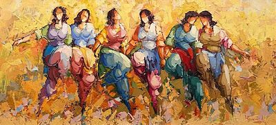 Saim Dursun imzalı tablo — Yağlı Boya, 40×85 cm, 295.000 TL müzayede satışı