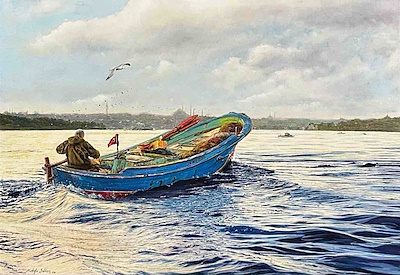 Mustafa Sekban imzalı tablo — Yağlı Boya, 70×100 cm, 315.000 TL müzayede satışı