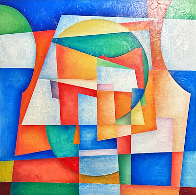 Eda Baysal imzalı tablo — Akrilik Boya, 110×110 cm, 21.000 TL müzayede satışı