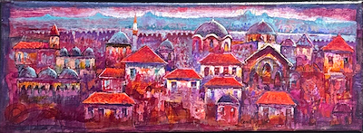 Cemal Toy imzalı tablo — Akrilik Boya, 17.5×50 cm, 8.000 TL müzayede satışı